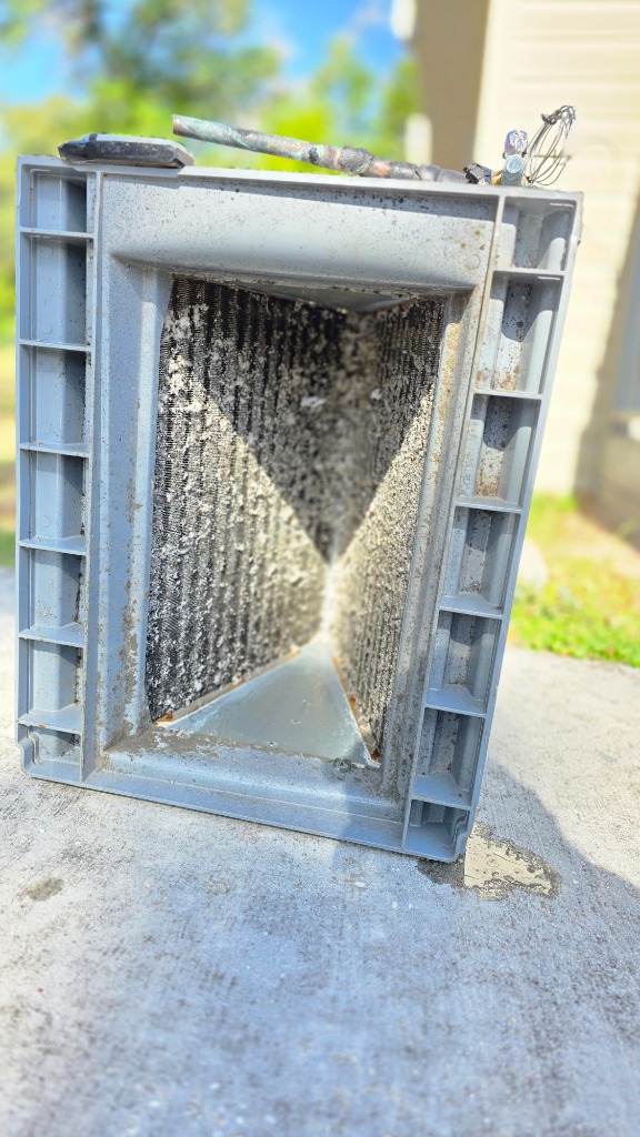 AC Coil Before Cleaning